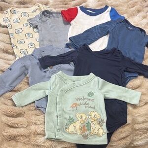 Carter's Baby One-Piece Bodysuits in Green, Navy, Blue, Red, White, Cream